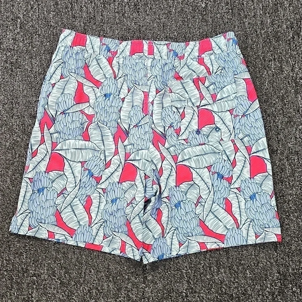 Vineyard Vines Boys Chappy Swim Trunks Large Banana Lighthouse Red